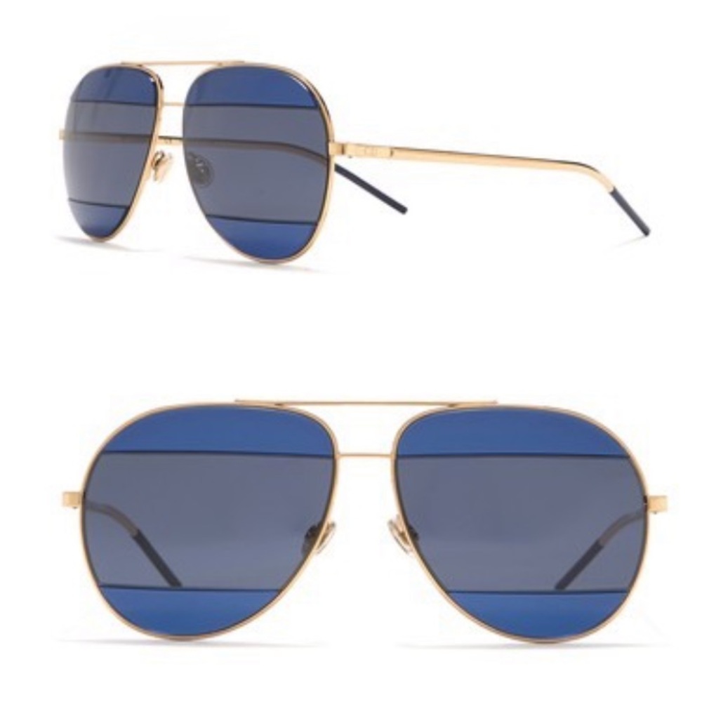 CHRISTIAN DIOR Split 59mm Aviator Sunglasses